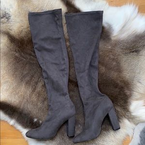 Micro Suede Knee High Boots